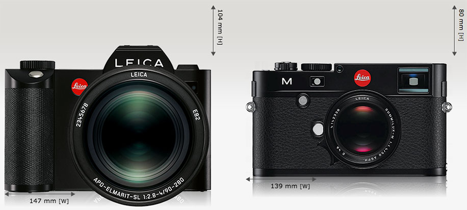 Leica-SL-vs-Leica-M-size-comparison