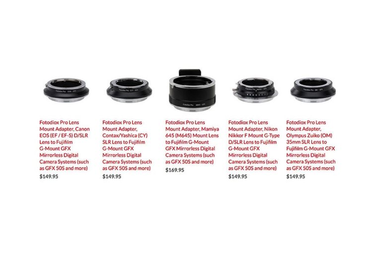 Fotodiox Announces Fujifilm Gmount Lens Adapters Daily Camera News