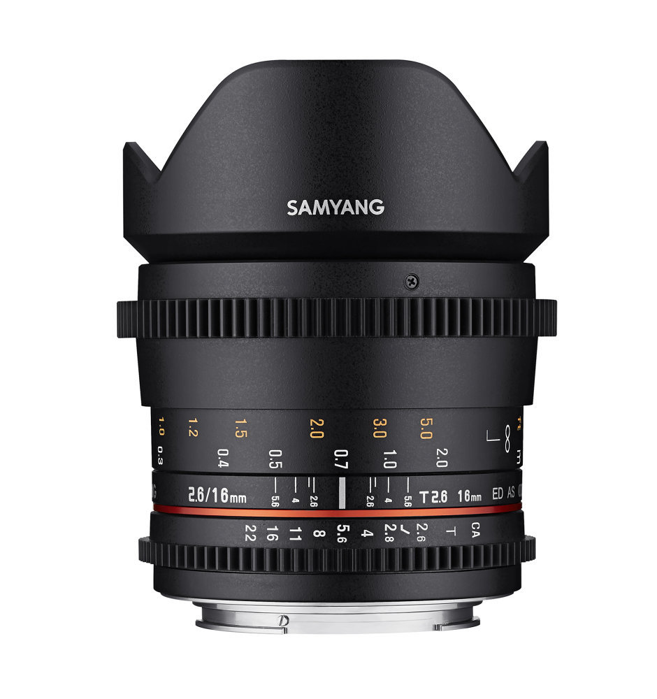 Samyang Unveils VDSLR 16mm T2.6 Lens