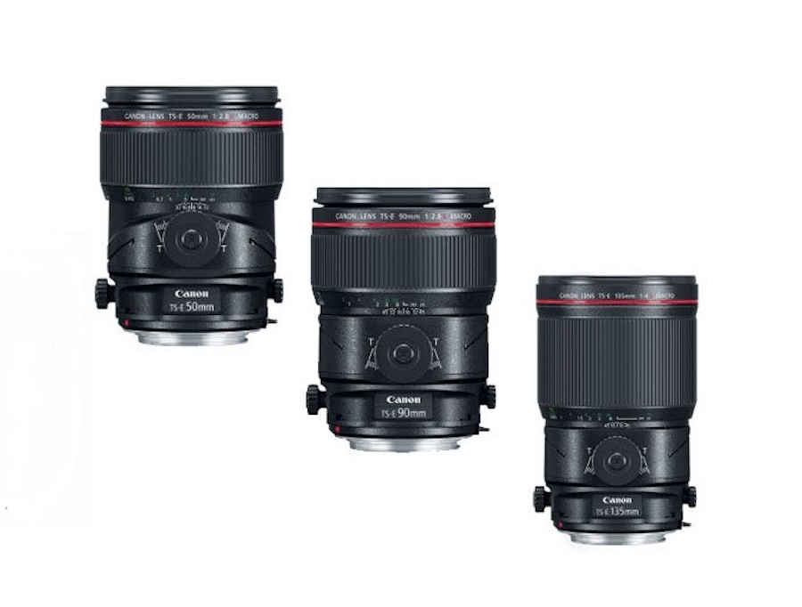 Canon unveils three new tilt-shift lenses : 50mm, 90mm and 135mm