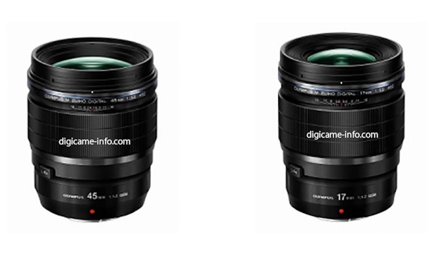 Olympus 17mm and 45mm f/1.2 PRO Lenses to be Priced Around $1,200