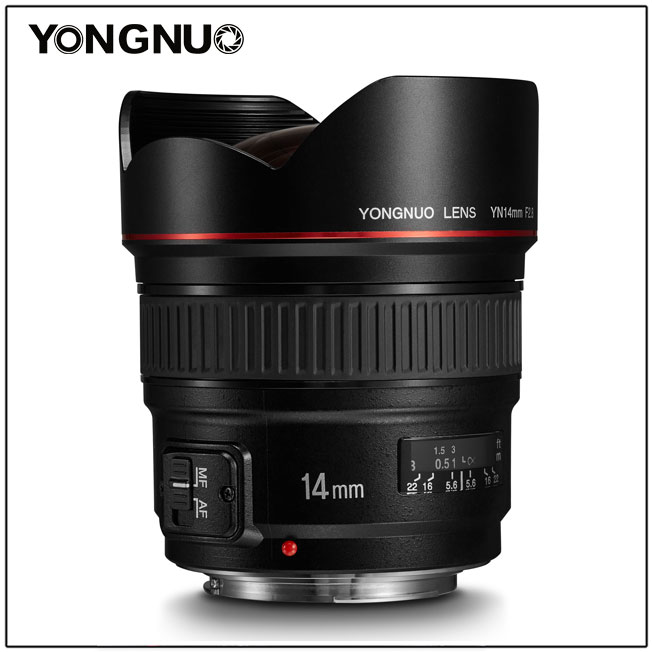 Yongnuo YN 14mm f/2.8 Ultra-wide Angle Prime Lens Announced