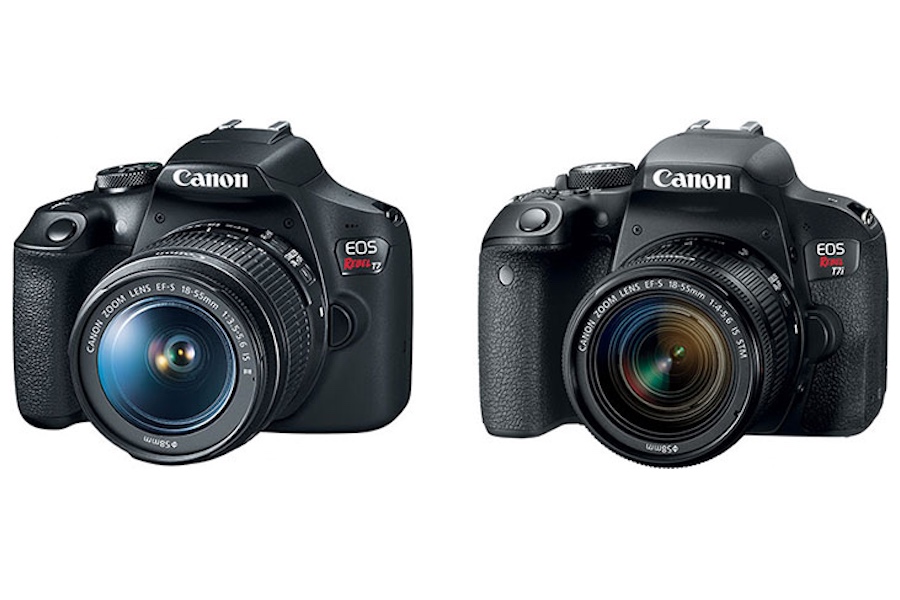 Specifications Comparison of Canon Rebel T7 vs Canon T6 vs Canon T100 Cameras